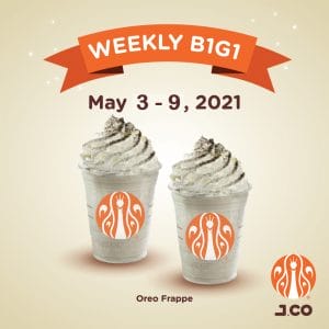 J.CO Donuts and Coffee - Weekly Buy 1 Get 1 Coffee Drinks