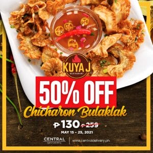 Kuya J Restaurant Chicharon Bulaklak for P130 (Save 50% Off) via Central Delivery
