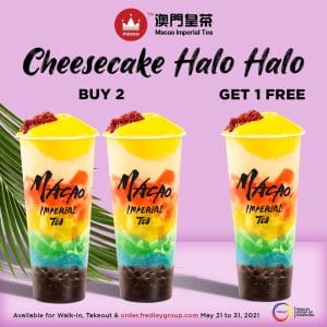 Macao Imperial Tea - Buy 2 Get 1 Cheesecake Halo Halo