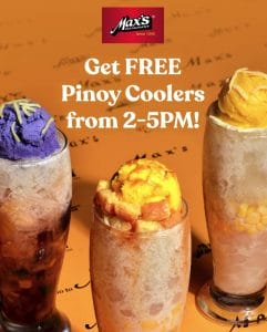 Max's Restaurant - National Halo-Holiday: Get FREE Pinoy Cooler