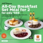 Pancake House - All-Day Breakfast for 2 for ₱669 via GrabFood and Foodpanda