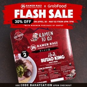 Ramen Nagi - Flash Sale: Get 30% Off on To Go Kits via GrabFood