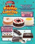 Red Ribbon - May 30 Payday Cake Day Promo: Get Up to P200 Off