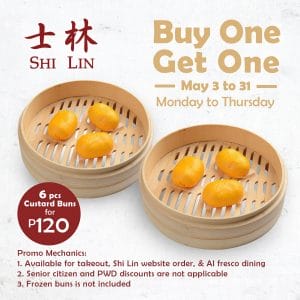 Shi Lin - Buy 1 Get 1 Custard Buns for P120