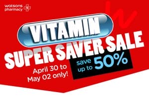 Watsons - Vitamin Super Saver Sale: Get Up to 50% Off
