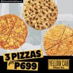Yellow Cab Pizza - Get 3 Pizzas for ₱699