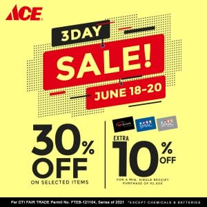 ACE Hardware - 3-Day Sale: Get 30% Off on Selected Items