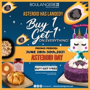 Boulangerie22 - Asteroid Day: Buy 1 Get 1 Promo