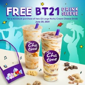 Chatime - FREE BT21 Drink Sleeve Promo