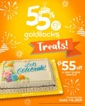 Goldilocks - 55th Anniversary Promo: Get P55 Off on Select Greeting Cakes