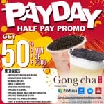 Gong cha - Payday Half Pay Promo: Get 50% Off