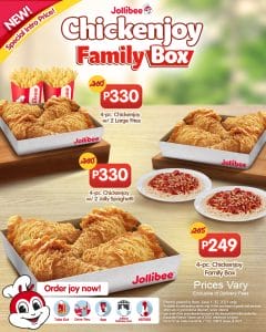 Jollibee - Chickenjoy Family Box As Low As P249 | Deals Pinoy