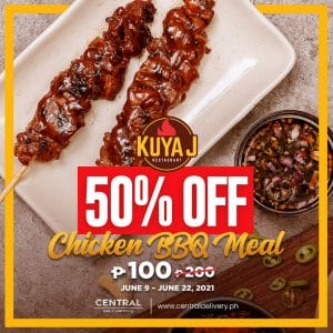 Kuya J Restaurant - Chicken BBQ Meal for P100 (Was P200)via Central Delivery