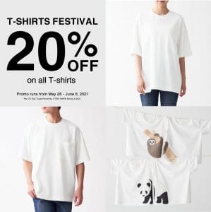 MUJI - T-shirts Festival: Get 20% Off on All T-shirts