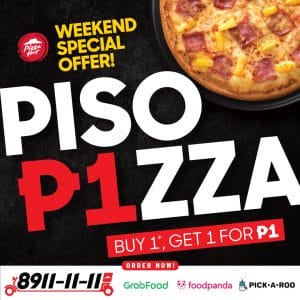 Pizza Hut - Piso Pizza: Buy 1 Get 1 for P1