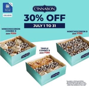 Cinnabon - Get 30% Off via SM Malls Online