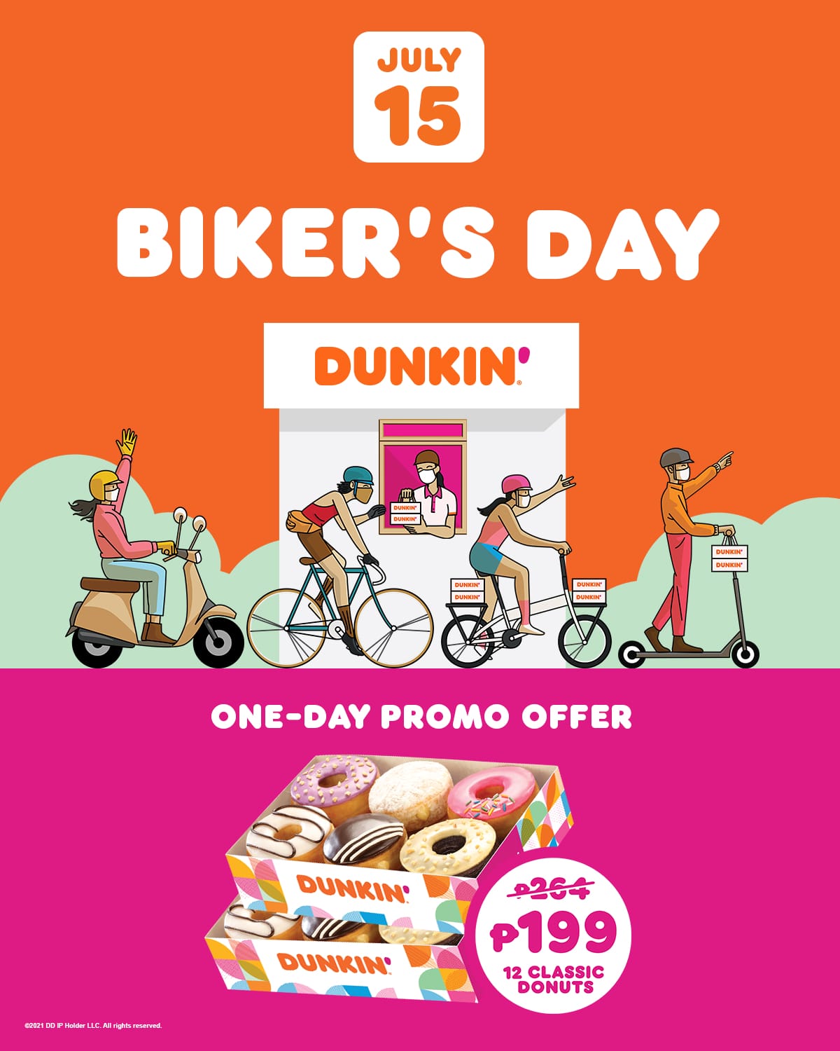 Dunkin Donuts Biker's Day Promo for P199 (Was P264) Deals Pinoy