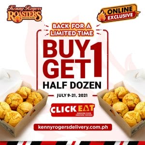 Kenny Rogers Roasters - Buy 1 Get 1 Half Dozen Corn Muffins