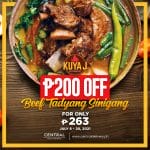 Kuya J Restaurant - Beef Tadyang Sinigang for P263 (Save P200) via Central Delivery