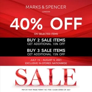 Marks & Spencer - End of Season Sale: Get 40% Off on Selected Items