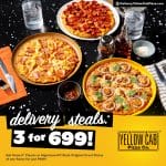 Yellow Cab Pizza - Delivery Steals Promo: 3 Pizzas for P699
