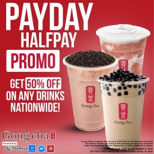 Gong cha - August Payday HalfPay Promo
