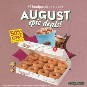 Krispy Kreme - August Epic Deals: Save As Much As P75 via Foodpanda