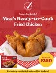 Max's Restaurant - Ready-To-Cook Fried Chicken Starts at P350