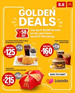 McDonalds - 8.8 Sale: Golden Deals via Lazada and Shopee