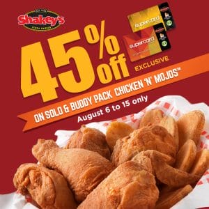 Shakey's - Supercard Exclusive: Get 45% Off on Chicken 'N' Mojos