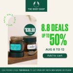 The Body Shop - 8.8 Sale: Get Up to 50% Off