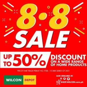Wilcon Depot - 8.8 Sale: Get Up to 50% Discount