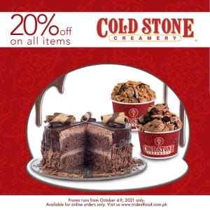 Cold Stone Creamery - Get 20% Off on All Items