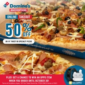 Domino's Pizza - Online and Takeout Exclusive: Get 50% Off