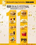 McDonald's - 11.11 Deals Festival: Get P99 Deals via the McDonald's App