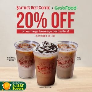 Seattle's Best Coffee - Get 20% Off Large Beverages via GrabFood