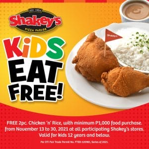 Shakey's - Kids Eat FREE Promo