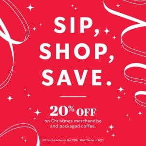 Starbucks - Sip, Shop, Save Promo: Get 20% Off