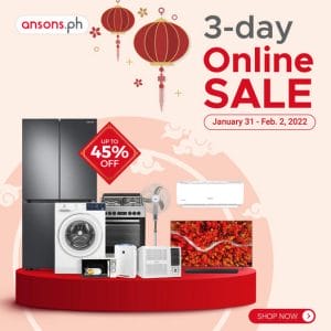 Anson's - Chinese New Year Deal: 3-Day Online Sale