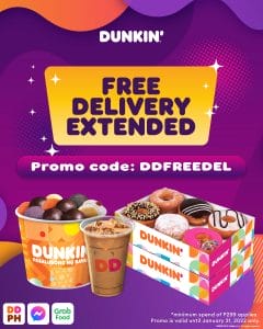 Dunkin - FREE Delivery Promo Extended
