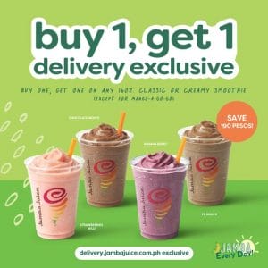 Jamba Juice - Buy 1 Get 1 Delivery Exclusive Promo