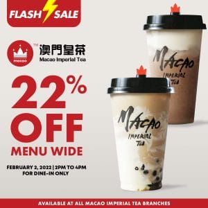 Macao Imperial Tea - Flash Sale: Get 22% Off Promo 