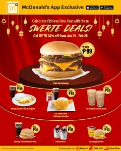 McDonald's - Chinese New Year Swerte Deals: Get Up to 34% Off