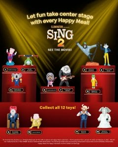 McDonald's - Collect All SING 2 Toys with a Happy Meal