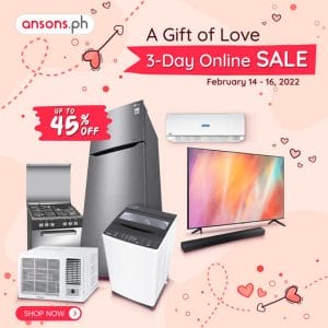 Ansons A Gift of Love 3 Day Online Sale Feb22