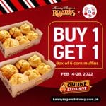 Kenny Rogers Roasters - Buy 1 Get 1 Box of Corn Muffins via GLife