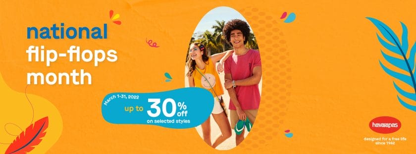 Havaianas - National Flip-Flops Month: Get Up to 30% Off