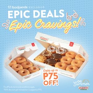 Krispy Kreme - FoodPanda Epic Deals: Get Up to P75 Off 