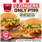 KFC - OG Exclusives: 2 Zingers for P199 Promo