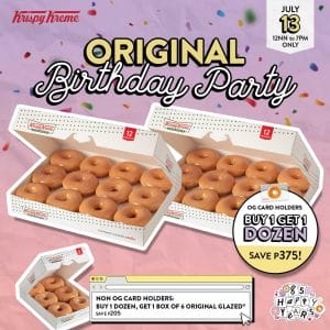 Krispy Kreme - Original Birthday Party Promo